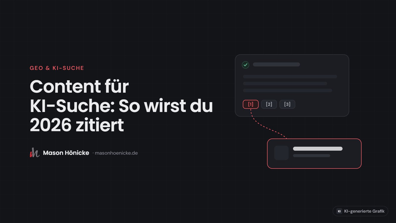 Titelgrafik: Content für KI-Suche (KI-generierte Grafik)